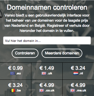 versio domeinnaam controleren