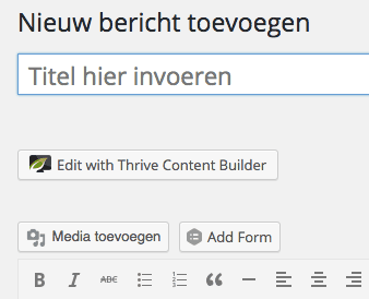 titel en tekst wordpress nieuw bericht toevoegen uitgelicht